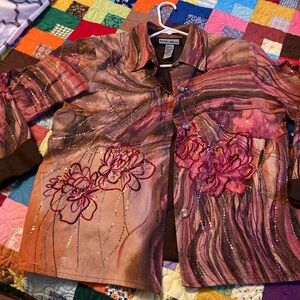 Dress Jacket, “Coat of many Colors,” Indigo Moon, Size Large